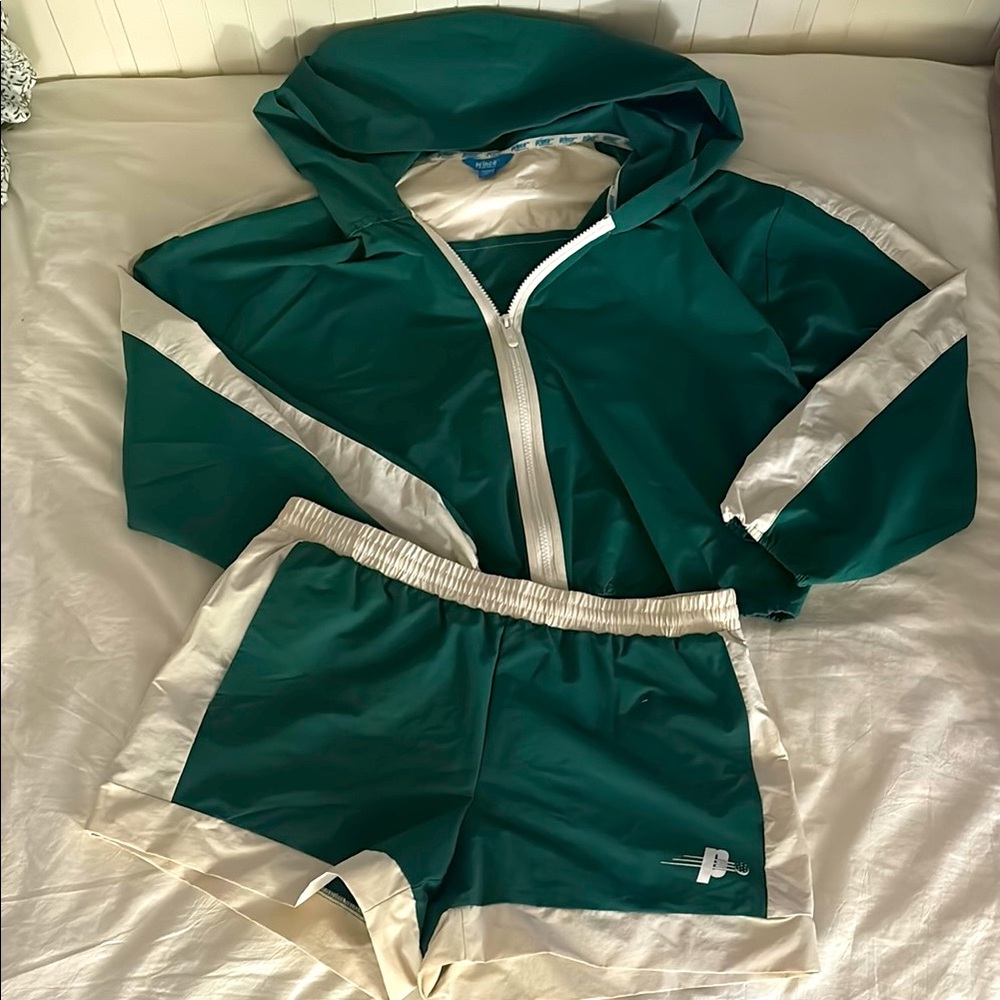 Prince Green and White Activewear Set